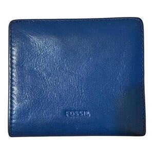 Fossil blue leather wallet